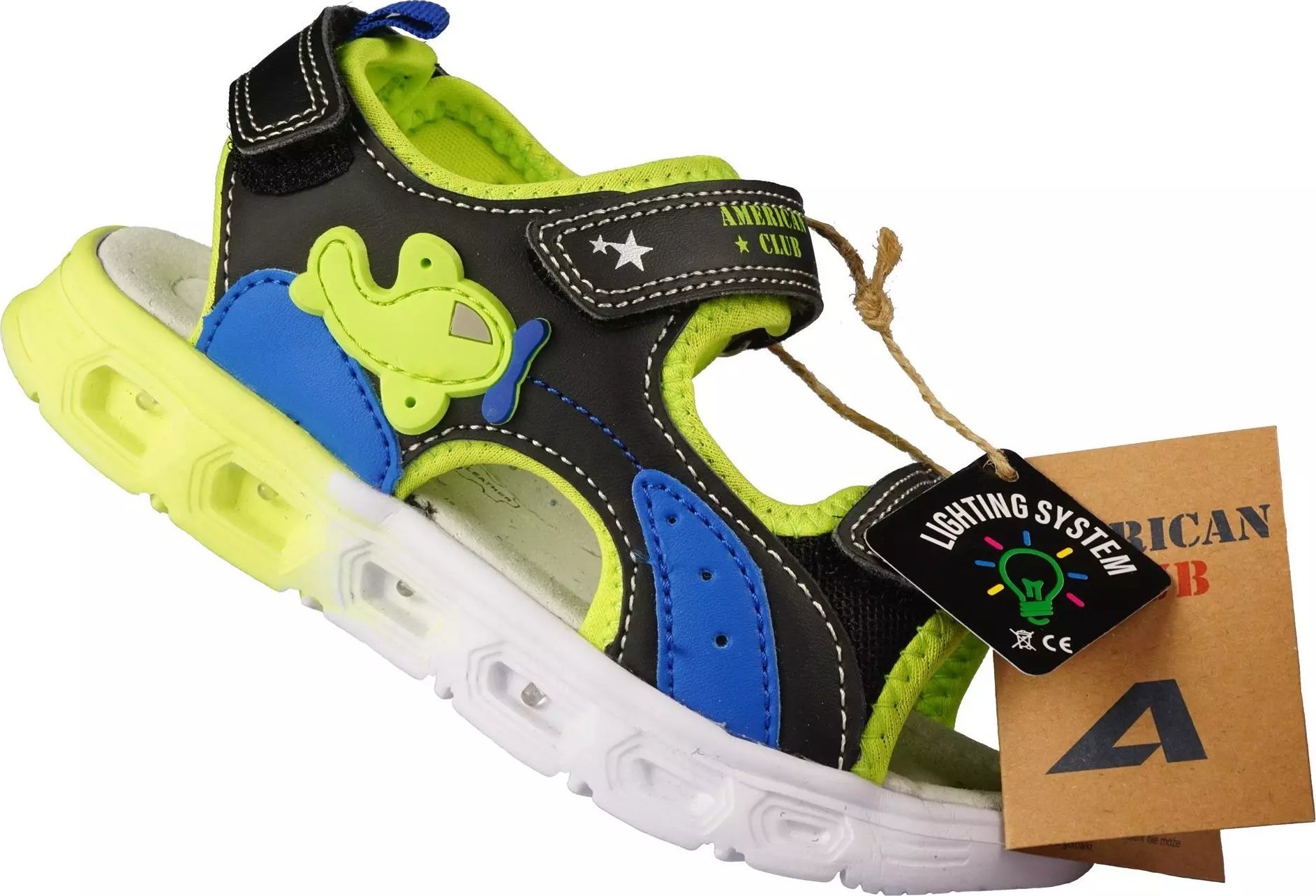 American Club Dziecięce sandały American Club BRL-146/24 czarne 26