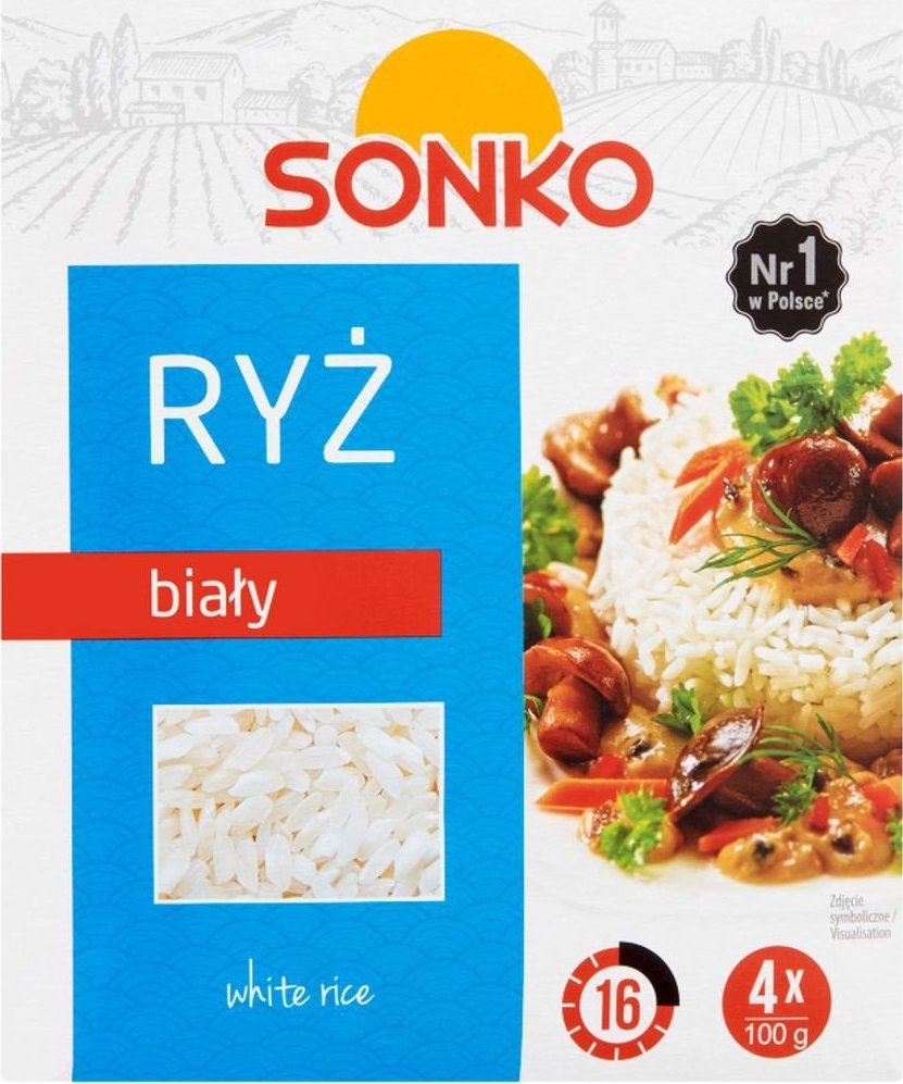 SONKO Sonko Ryż biały 400 g (4 x 100 g)
