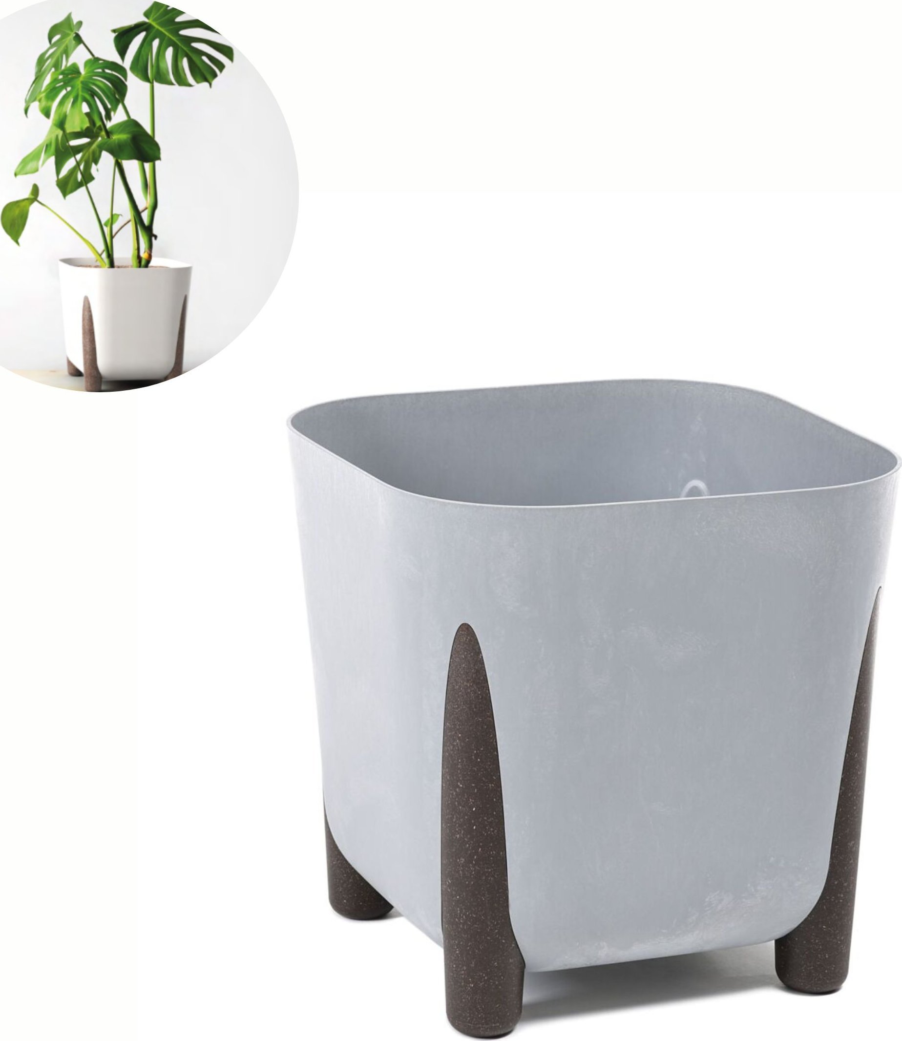 Lamela Doniczka kwadratowa na nóżkach FRIDA ECO 210 Kwietnik