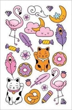 Tatuaż koty 8,5x13cm