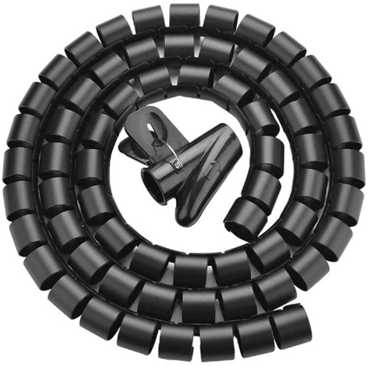 Organizer Unitek spiralny organizer na kable, 50 metrów, 22 mm średnicy, czarny