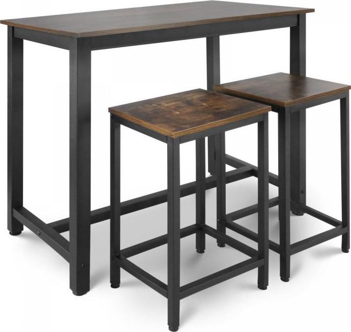 Miadomodo Stół barowy Miadomodo Retro + 2 krzesła