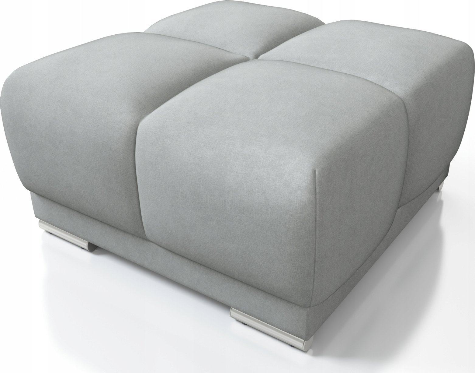 SZARA PUFA TAPICEROWANA DO SALONU HONEY SPRĘŻYNY FALISTE PIKOWANIE