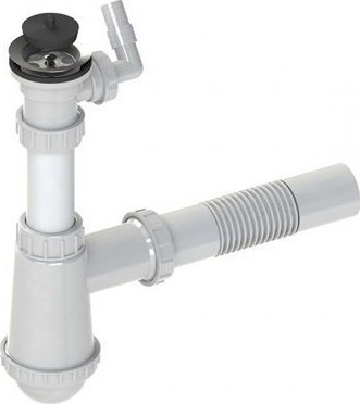 Syfon UN SYFON ZLEWOZMYWAKOWY 1 KOMORA - MET. Z PODŁĄCZENIEM PRALKI (1 SZT)