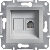 Schneider Electric Gniazdo telefoniczne Asfora RJ11 bez ramki aluminium (EPH4100161)