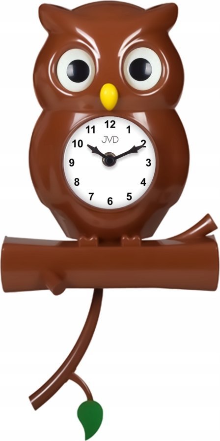 JVD Zegar ścienny JVD HE21.3 dziecięcy z wahadłem sowa 20x40 cm .