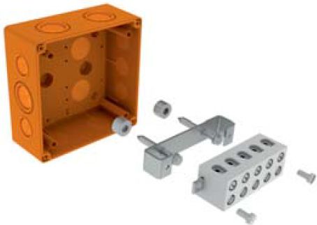 Kopos Puszka elektroinstalacyjna natynkowa IP66 101 x 101 x 62mm pomarańczowa (KSK 100 PO)