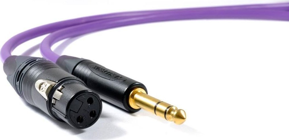 Kabel Melodika Jack 6.3mm - XLR 1.5m fioletowy