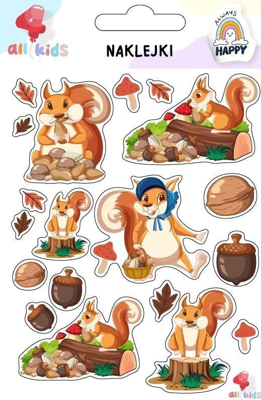 Naklejki dla dzieci Wiewiórki