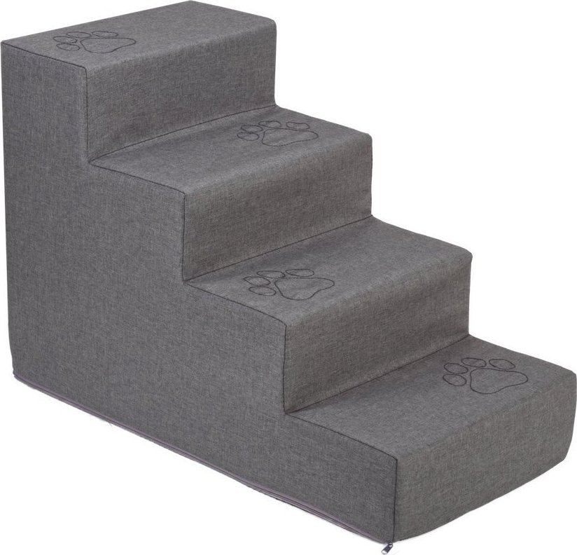Welsti Schody dla psa Welsti 40cm 4 stopnie ciemne szare w łapki