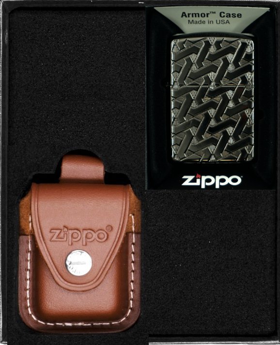 Zestaw ZIPPO Zapalniczka GEOMETRIC WEAVE DESIGN Prezentowy No2