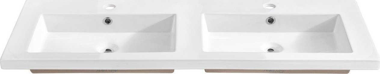 Umywalka Comad Umywalka meblowa, podwójna, Spirit, 121x46x14 cm, biały