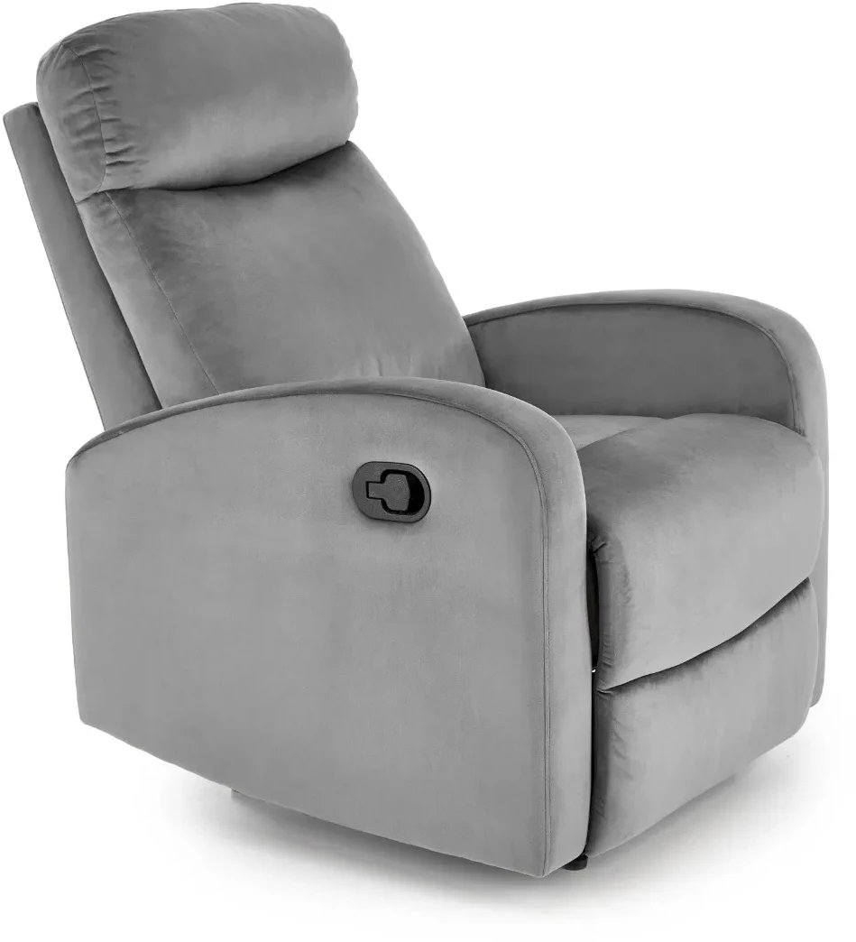 Fotel rozkładany WONDER VELVET szary HALMAR