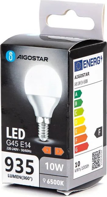 Aigostar Żarówka LED G45 E14 10W 6500K LED G45 E14 10W 6500K