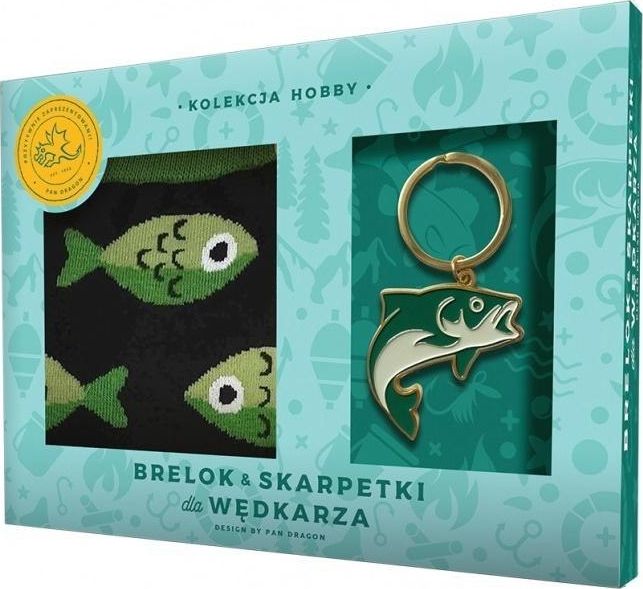 Breloczek Pan Dragon Zestaw brelok + skarpetki dla wędkarza