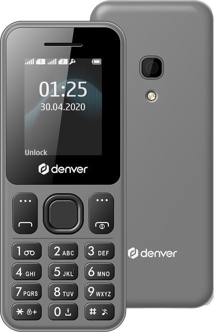 Telefon komórkowy Denver GSM z klawiaturą DualSIM 1,77" 2G szary (FAS-1806)