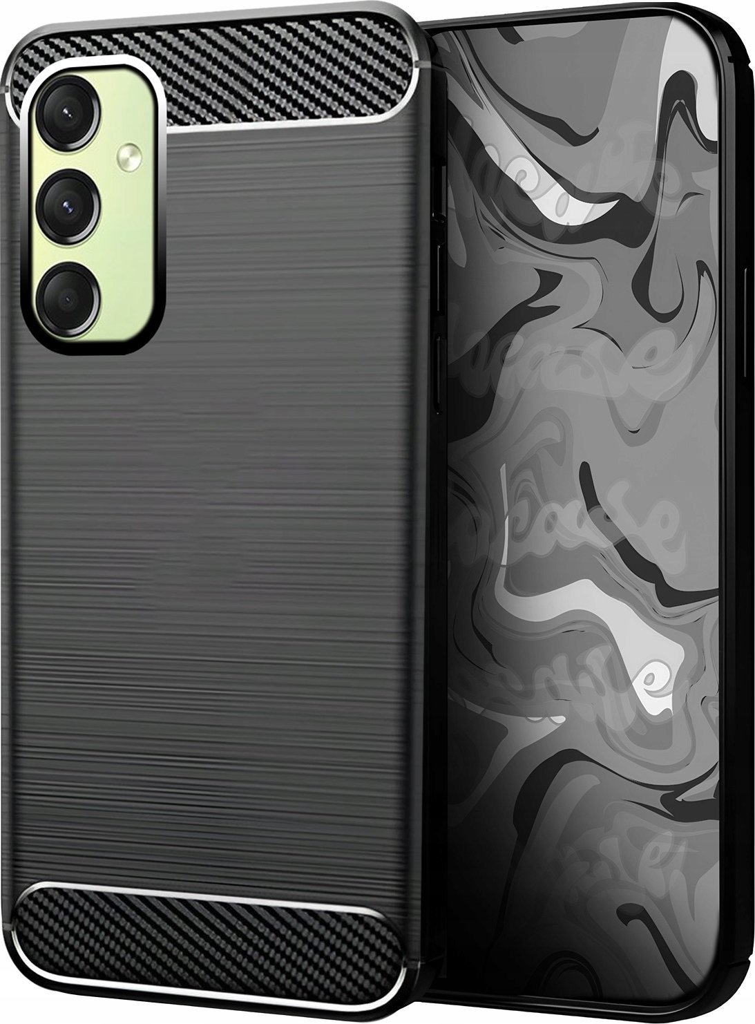 Hello Case ETUI DO SAMSUNG GALAXY A24 4G / M34 5G | PANCERNE KARBON CASE CZARNE