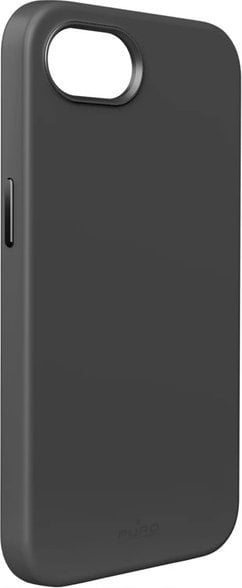 Puro Liquid Silicon Cover "ICON MAG PRO" with Magsafe, metal buttons and camera ring for iPhone 16E, black