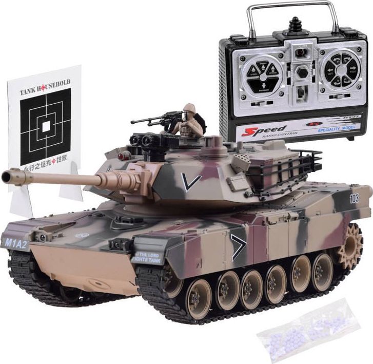 Jokomisiada REALISTYCZNY CZOŁG US M1A2 STRZELA +pilot RC0252MO