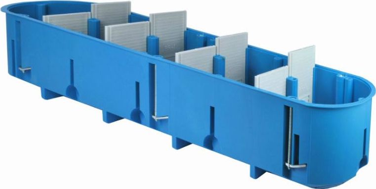 Simet Puszka podtynkowa pięciokrotna 60mm regips głęboka niebieska P5x60D samogasnąca bezhalogenowa 32099203