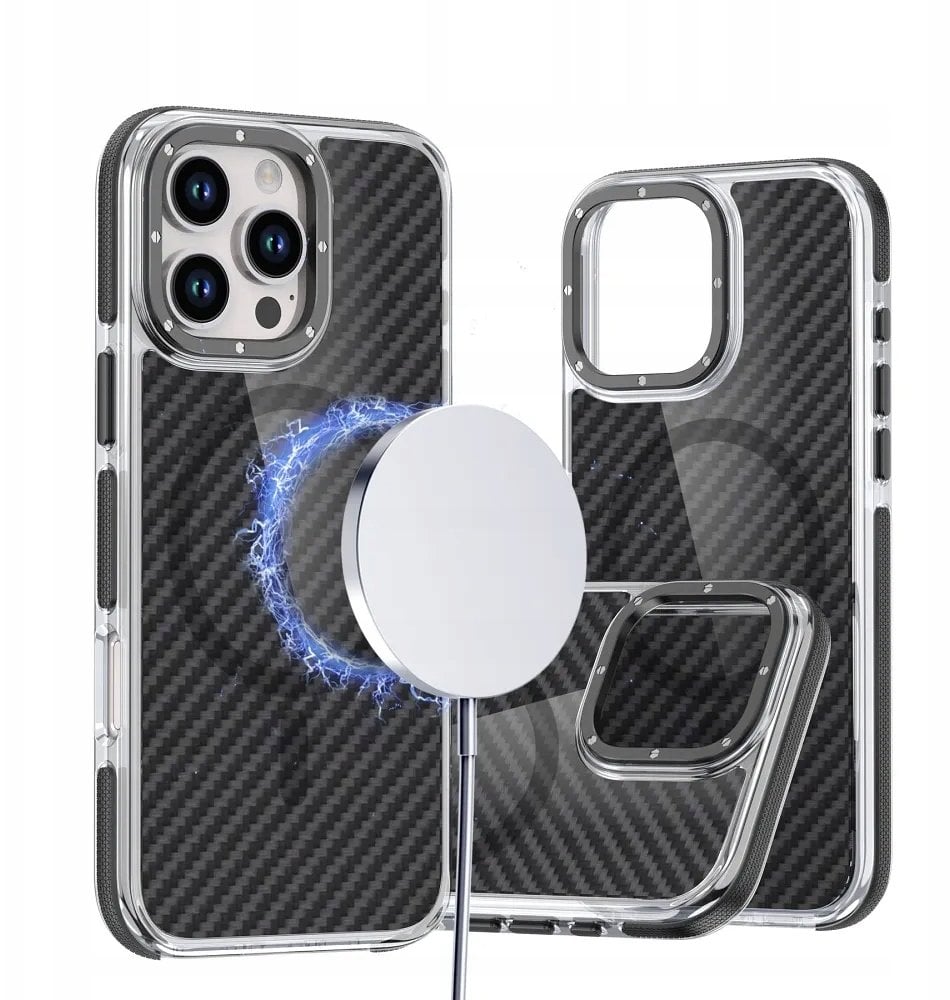 Futerał FIBER kompatybilny z MagSafe do SAMSUNG S25 ULTRA czarny