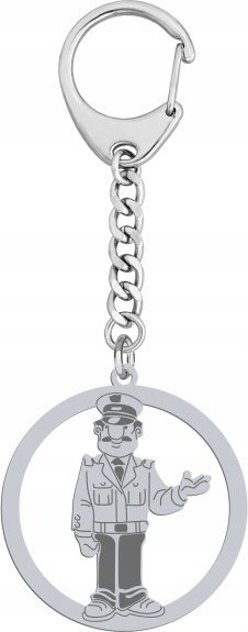 Radziszewska Jewellery Srebrny Brelok POLICJANT GRAWER GRATIS