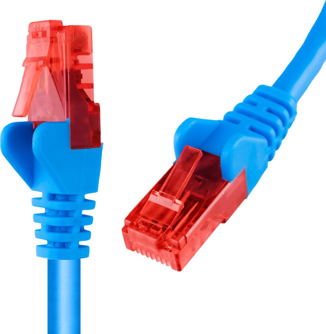 Spacetronik Kabel RJ45 CAT 6 U/UTP AWG24 niebieski 30m