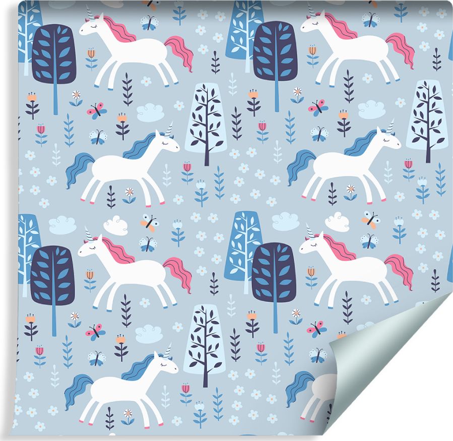Muralo Tapeta Dla Dzieci - Jednorożce Wśród Drzew