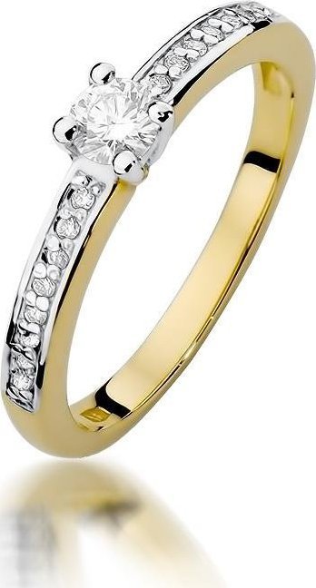 Best Diamonds złoty pierścionek z brylantem 0.25ct 8