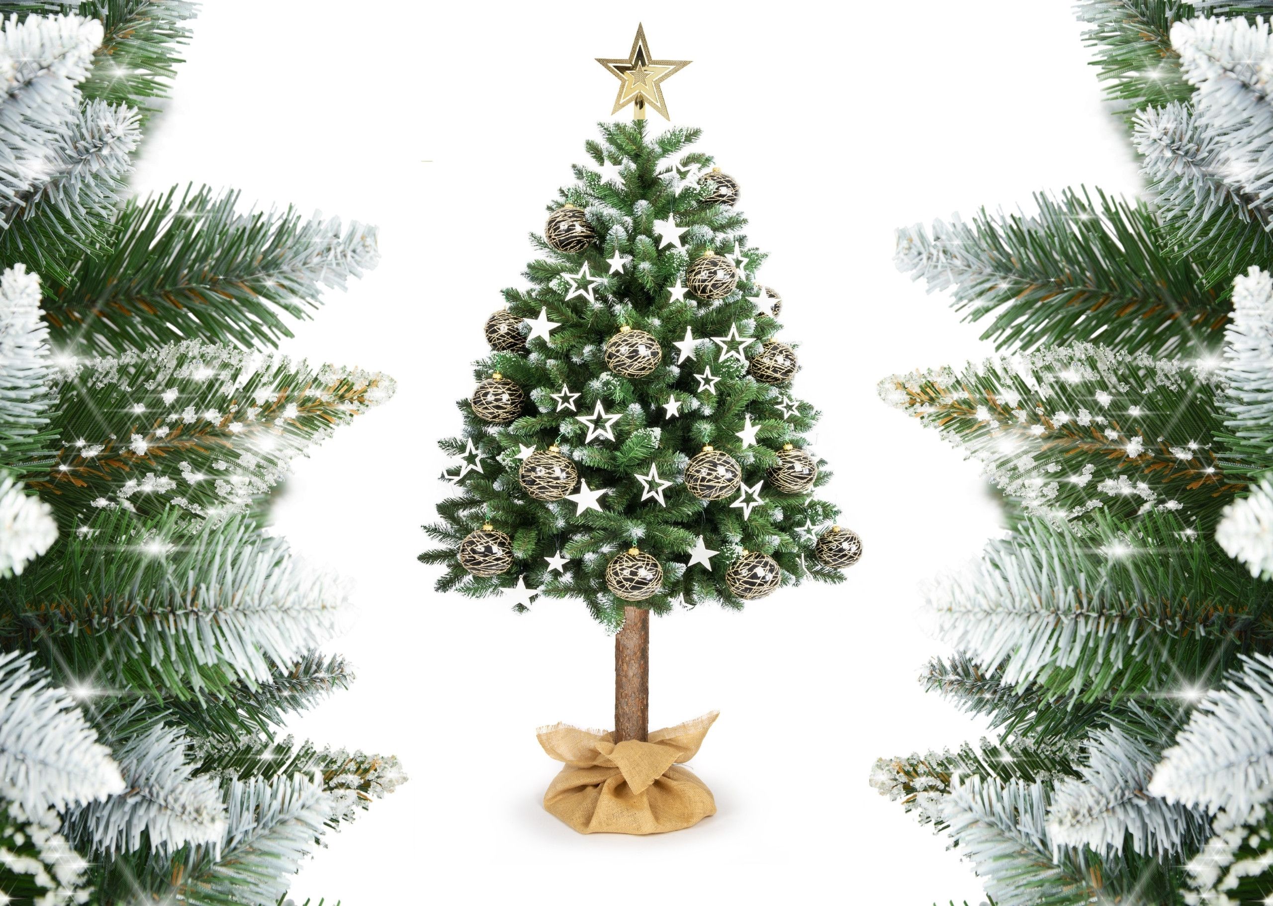 Choinka sztuczna sosna na pniu