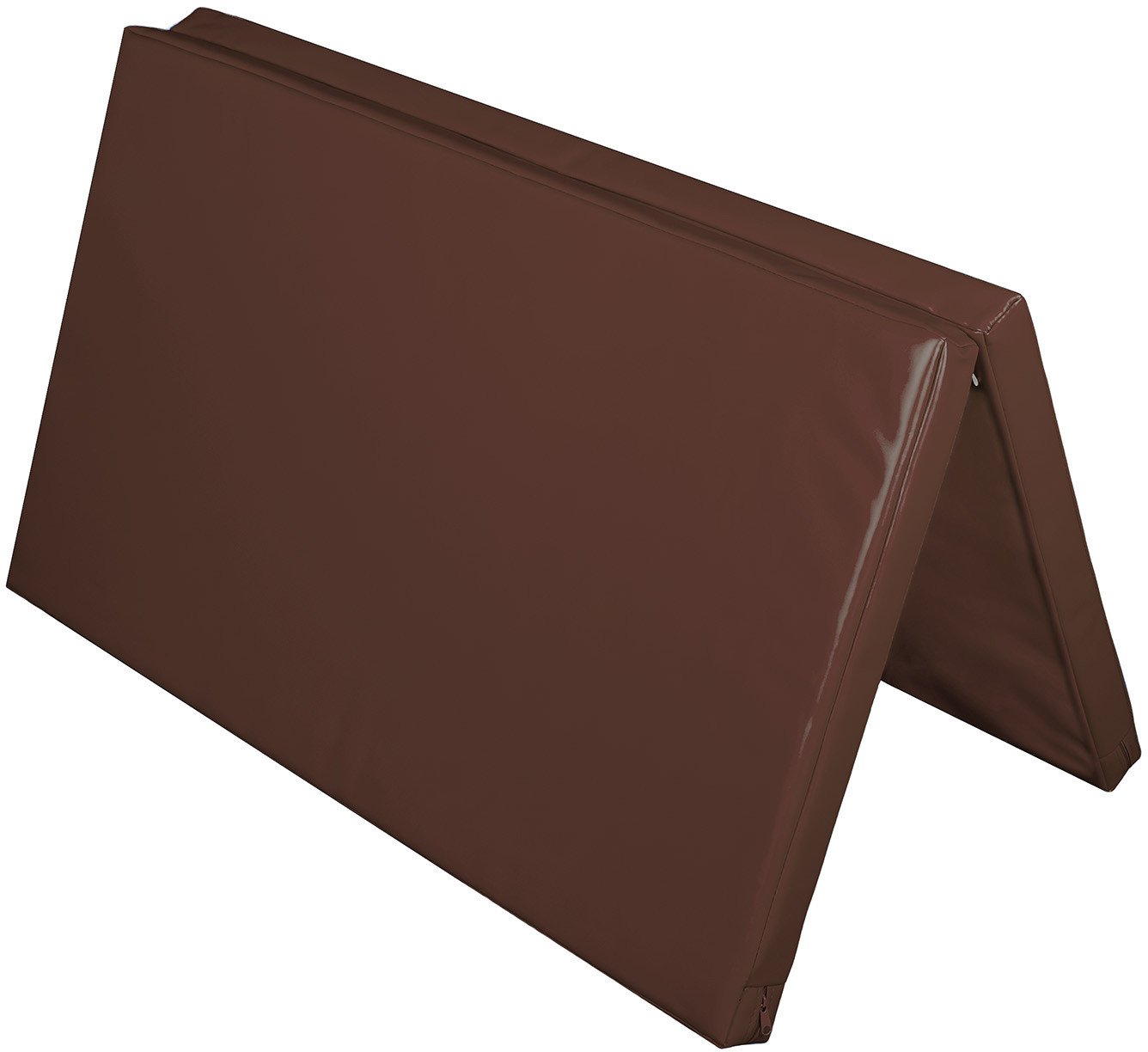 Materac dwuczęściowy z rzepami UNDERFIT 130 x 120 x 6 cm miękki brązowy