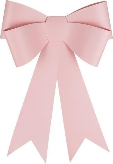 Kokarda dekoracyjna DIY jasno różowa 55x71cm