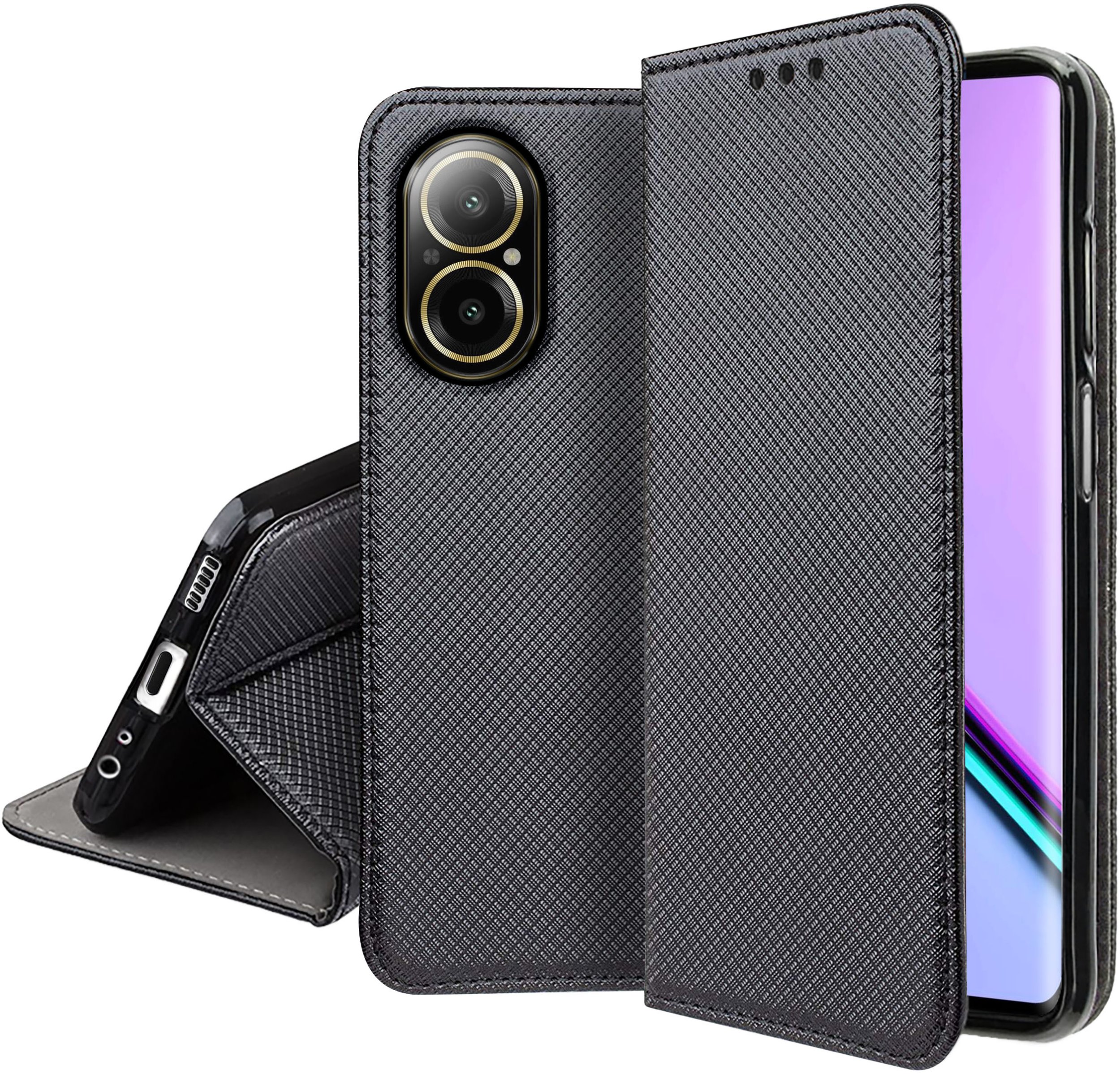 Etui do Realme C67 4G SMART MAGNET CASE PORTFEL + SZKŁO OCHRONNE 9H