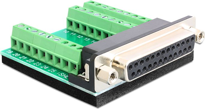 Delock Adapter 25-pinowe D-Sub żeński > blok złącza (65317)