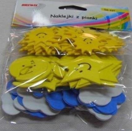 BREWIS Naklejki z pianki pogoda 56szt