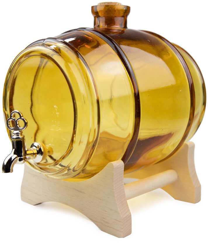 Lumarko BECZKA SZKLANA 4L beczułka MIODOWA antałek z kranem