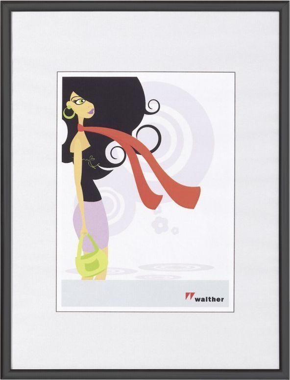 Ramka Walther New Lifestyle, 30x40, plastikowa, czarna (KV040B)
