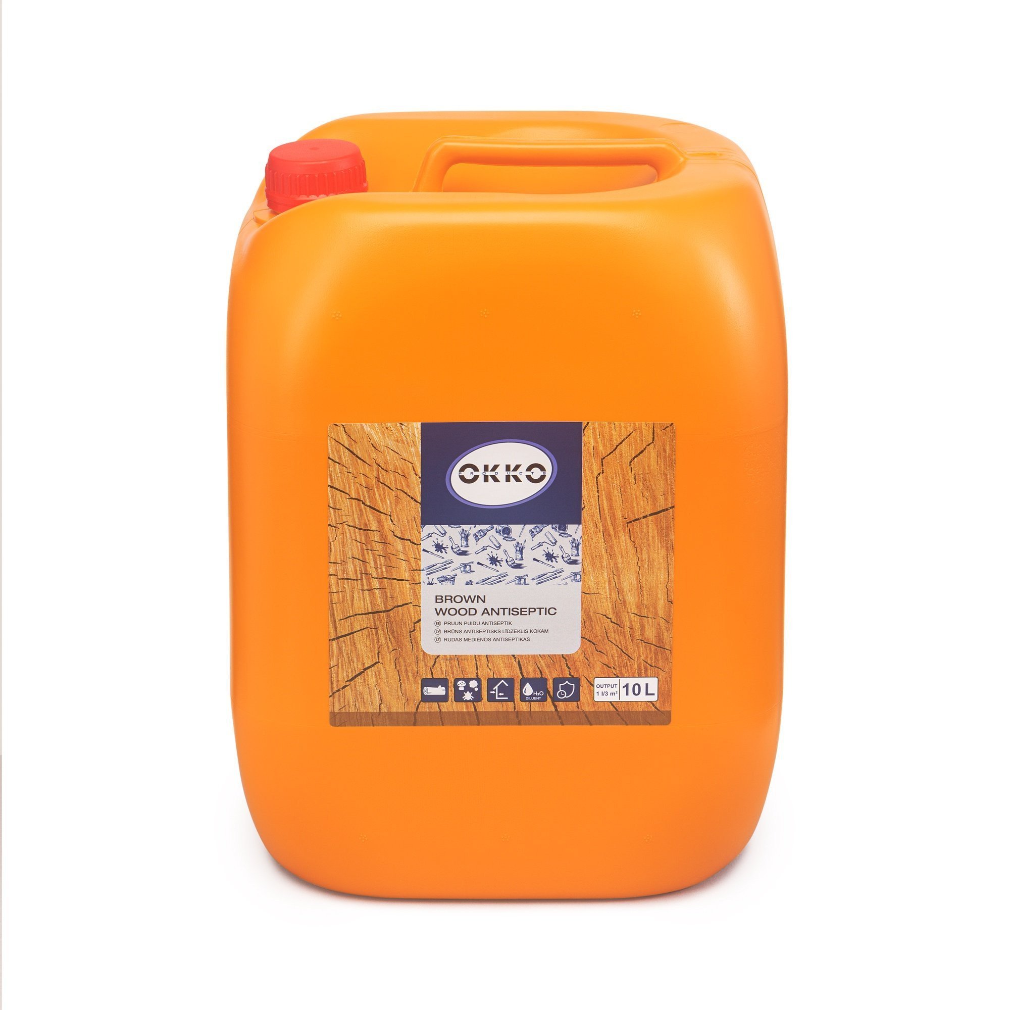 WOOD ANTISEPTIC OKKO T BROWN 10 L