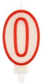 Świeczka 0 czerwona