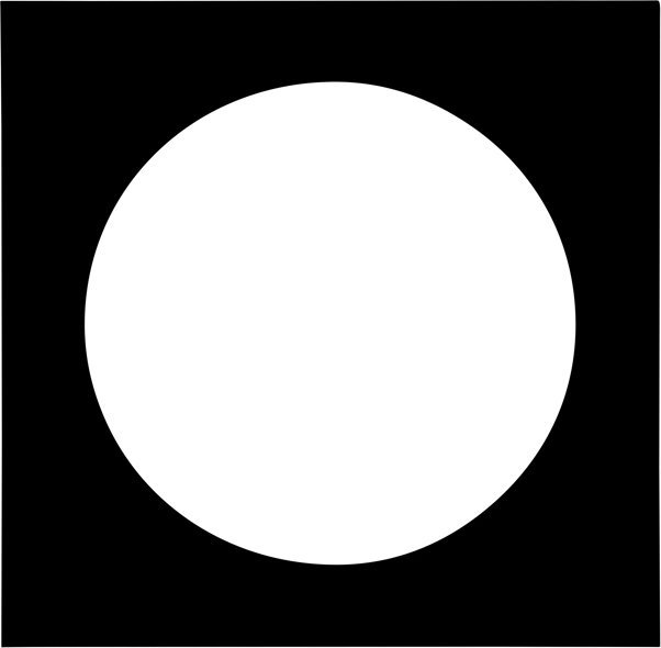 Ramka Focus Focus Passepartout 40x40 / Round 30 dia Black w. black core