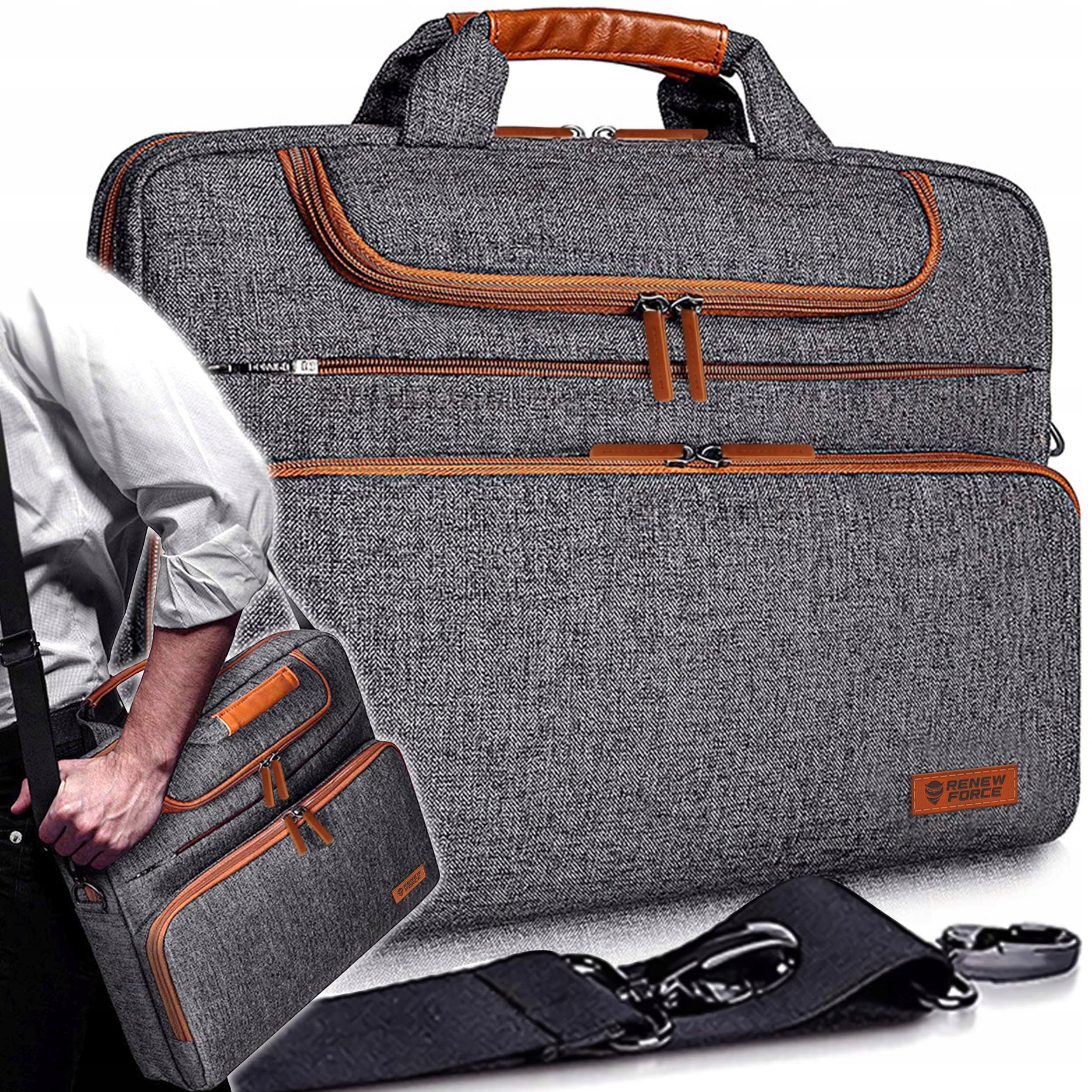 Torba Na Laptopa 15,6" Pokrowiec Etui Na Dokumenty Do Pracy Materiałowa