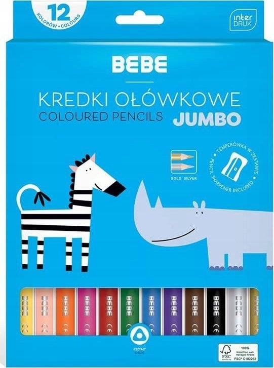 Teka Kredki ołówkowe Jumbo BB Kids 12 kolorów