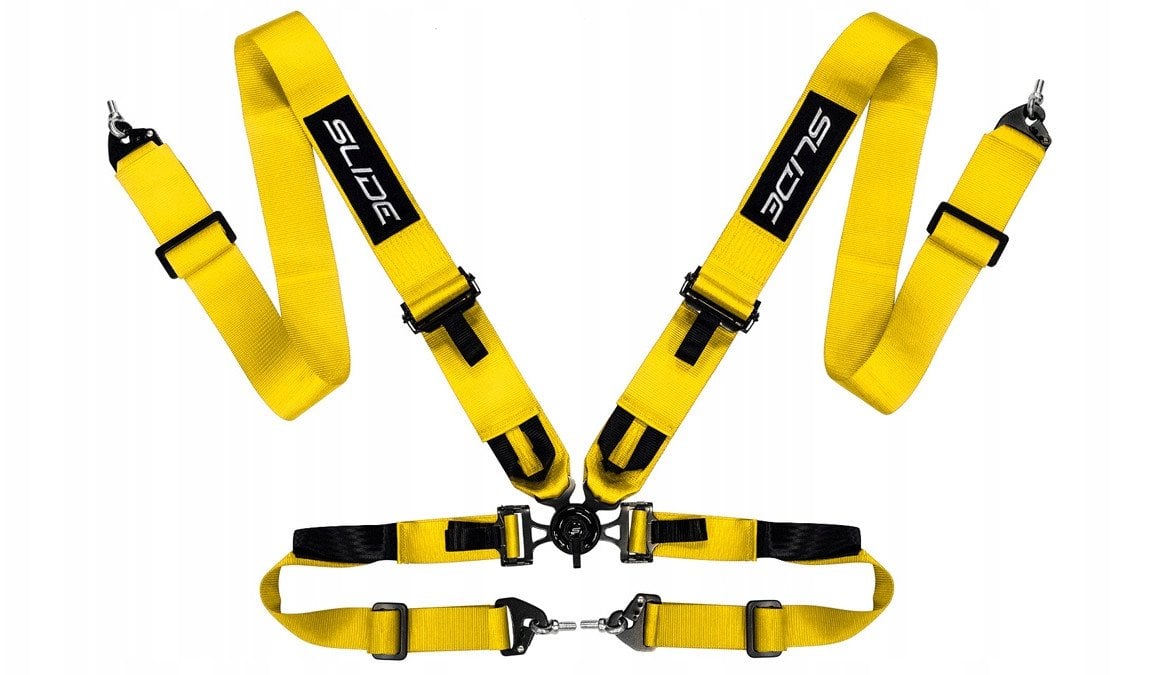 Pasy sportowe Slide V2 Quick Żółte 4P 3"