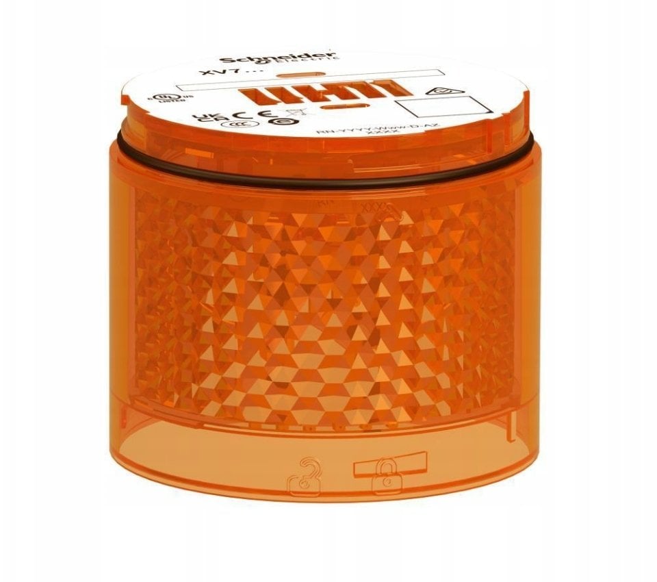 Moduł świetlny, kolumna świetlna, pomarańczowy, Ø70mm, stały, kolorowa soczewka, Harmony XVB7, XVB7C25