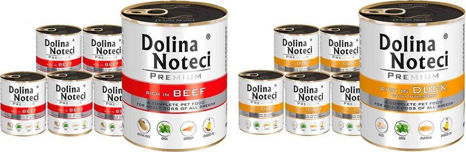 Dolina Noteci Dolina Noteci PREMIUM bogata w wołowinę i kaczkę z dynią 24x800g