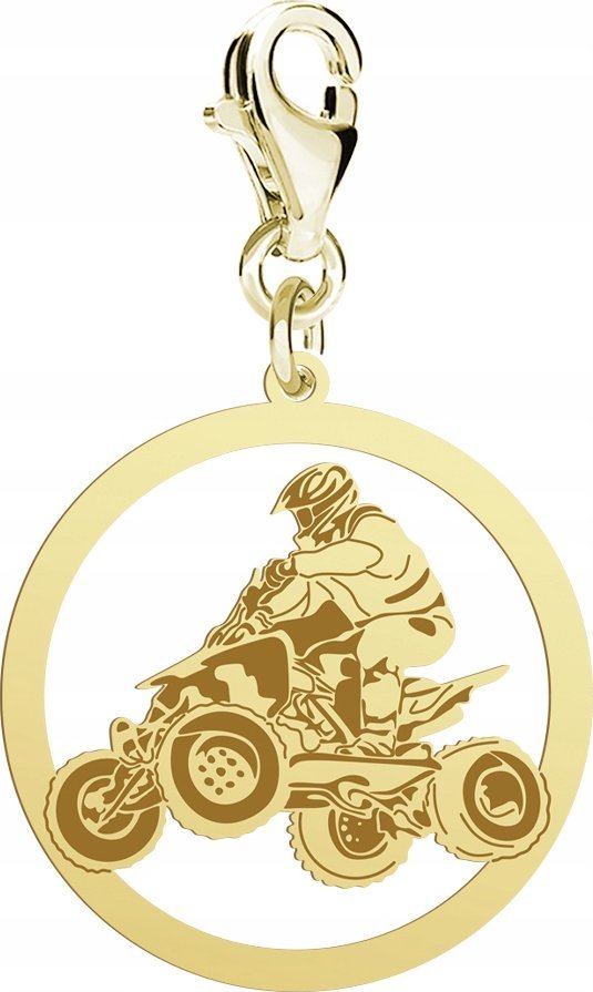 Radziszewska Jewellery Charms Złoty Quad Prezent Biżuteria Zawieszka Srebro 925 ŻYCZENIA GRATIS