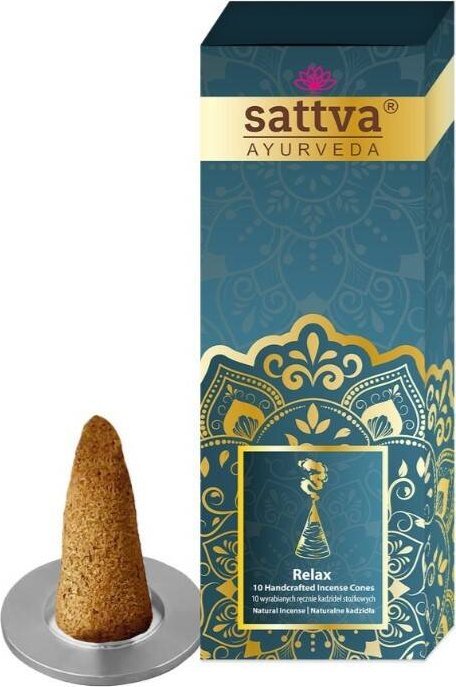 Sattva Sattva Incense Sticks Cones kadzidła stożkowe Relax 10szt