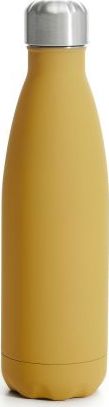Sagaform Butelka stalowa termiczna Sagaform Winter, żółta matowa, gumowana, 0,5 l