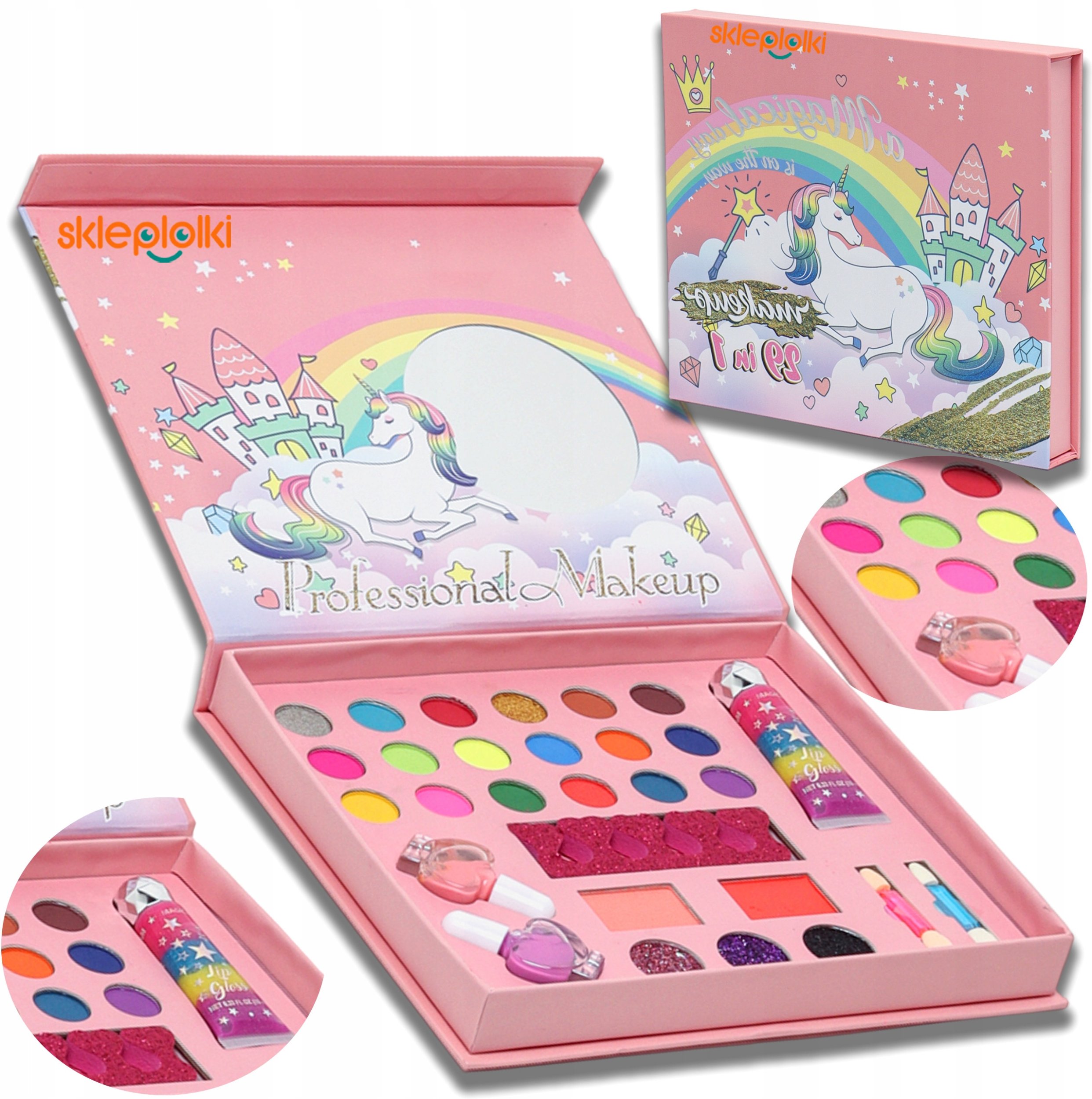 ZESTAW KOSMETYKÓW DLA DZIECI PALETKA MAKEUP KOSMETYKI DO MALOWANIA CIENIE