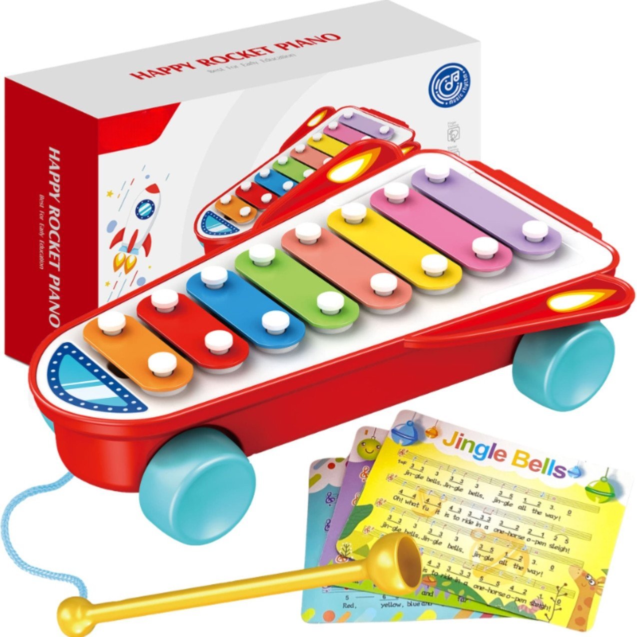 CymbaÅki Rakieta Kosmiczna dla dzieci Czerwona